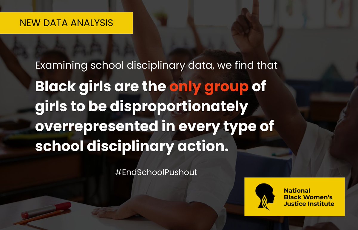 Punitive discipline practices lead to disconnection from school & create school-to-confinement pathways that disproportionately affect Black girls. We must eliminate these pathways & #EndSchoolPushout New factsheet ➡️ bit.ly/NationalTrends…