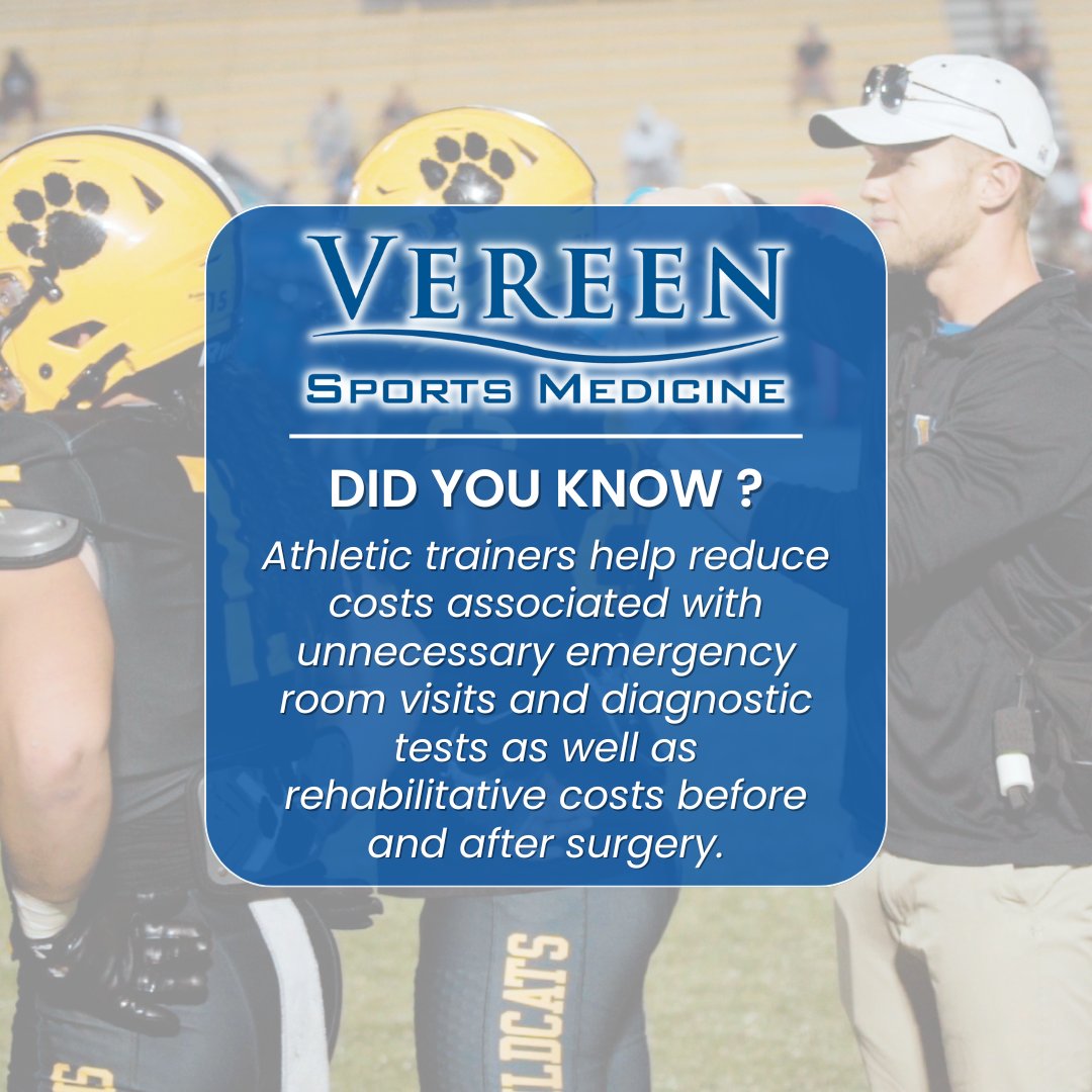 Does your school have an athletic trainer on staff to care for its athletes? #VereenTeam #NATM2024 #NationalAthleticTrainingMonth