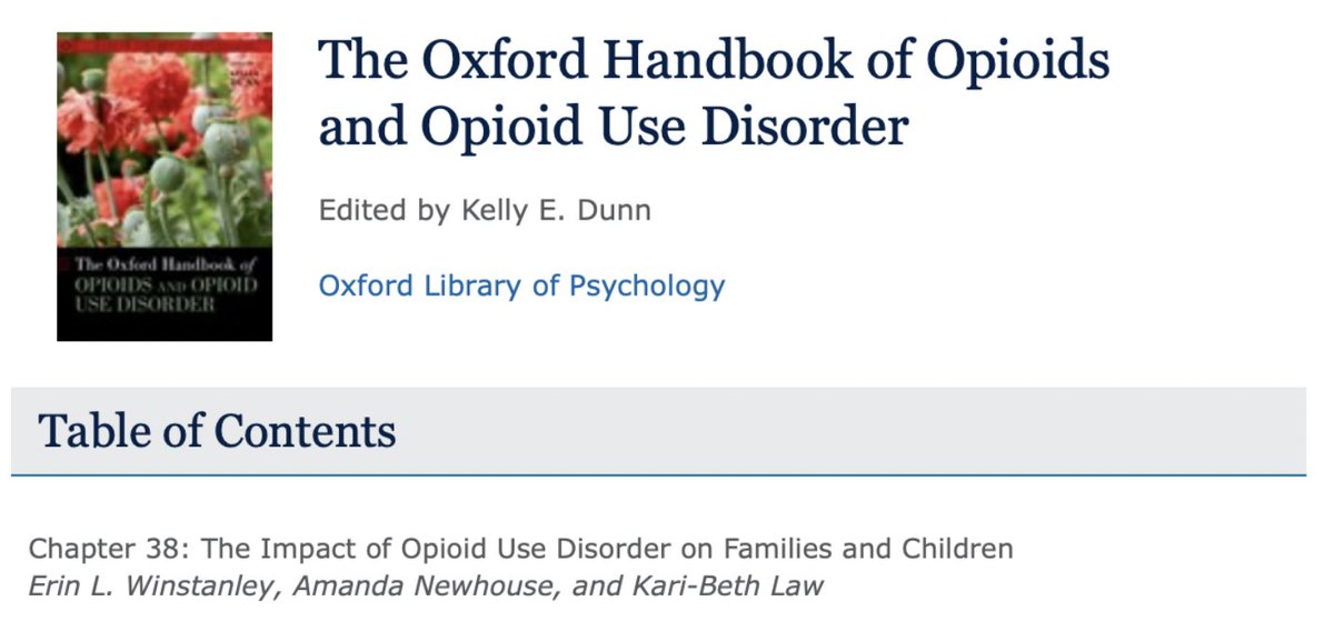 This is a great resource for individuals wanting to learn more about the science of opioid use disorders & I wrote the final chapter! #AddictionScience