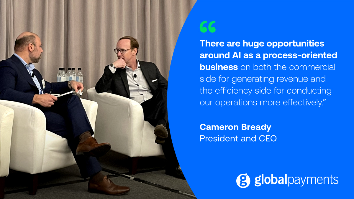 Our President and CEO Cameron Bready spoke at the Wolfe Research FinTech Forum about our top priorities for the business in 2024 and beyond, which include harnessing opportunities with generative AI technology. Tune in to learn more: bit.ly/4a0ywlK