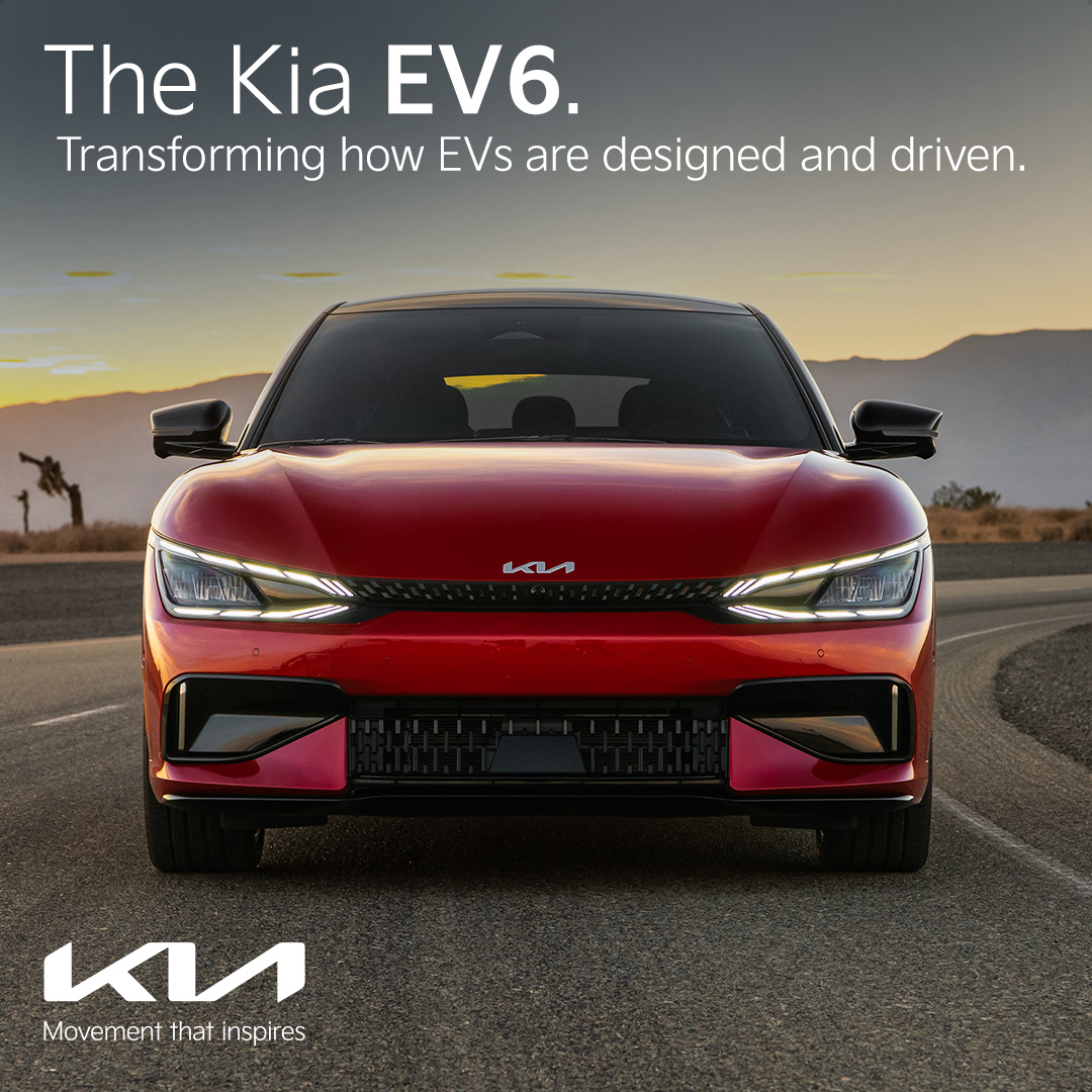 The EV6 breaks the mold of car design. View essential driving information on your dashboard with available AR Heads-Up Display, go from a 10-80% charge in 18 minutes, and power electric appliances with the available V2L feature. Visit brnw.ch/21wI2YS to learn more.