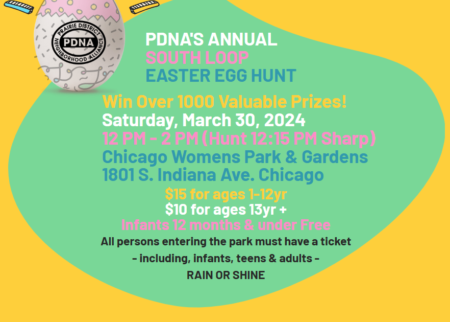 Living in #SouthbankChicago means you're never short of activities to do – especially family-friendly ones! Next week, the PDNA is hosting its annual #SouthLoop Easter Egg Hunt 🐰. Visit their website to register: bit.ly/434hEYy