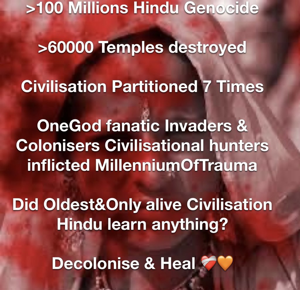 @visegrad24 >100 Millions Hindu Children of Civilisation hunted by Civilisational hunters in MillenniumOfTrauma but wounds are not only poked but more wounds are inflicted daily #decolonise & #heal