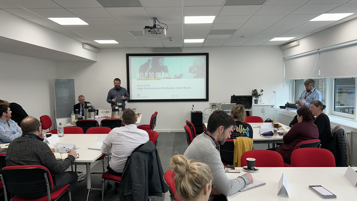 Workshop 9 is getting started for cohort 6 ⭐️!

We're on campus looking at the High Performance Workplace Module. 

#HelpToGrow #HelpToGrowManagement #SupportingLocalBusiness