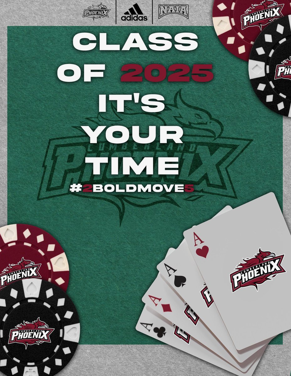 Class of 2025, Your time to BE BOLD is now! CU Football wants you to be ALL-IN on the future of the Phoenix! BET on yourself! #2BOLDMOVE5 Hit us up to get the process started: gocumberlandathletics.com/sb_output.aspx… Camps, Game Day Visits, and more coming soon. Stay tuned...
