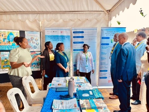 The Water and Environment Week 2024 has kicked off with a bang! Discussions with high level Government officials in the GIZ tent focused on WatSSUP, S4M, and NBI's activities in the water sector. Looking forward to more engaging lessons and insights this week! #UWEWK2024