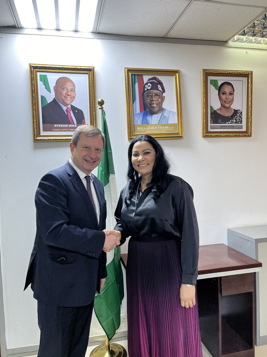 It’s great to be back home in Naija. Excellent meeting today with <a href="/DrDorisAnite/">Hon (Dr) Doris Nkiruka Uzoka-Anite MD,CFA</a> to discuss the many investment opportunities here. <a href="/UKinNigeria/">UK in Nigeria🇬🇧🇳🇬</a>