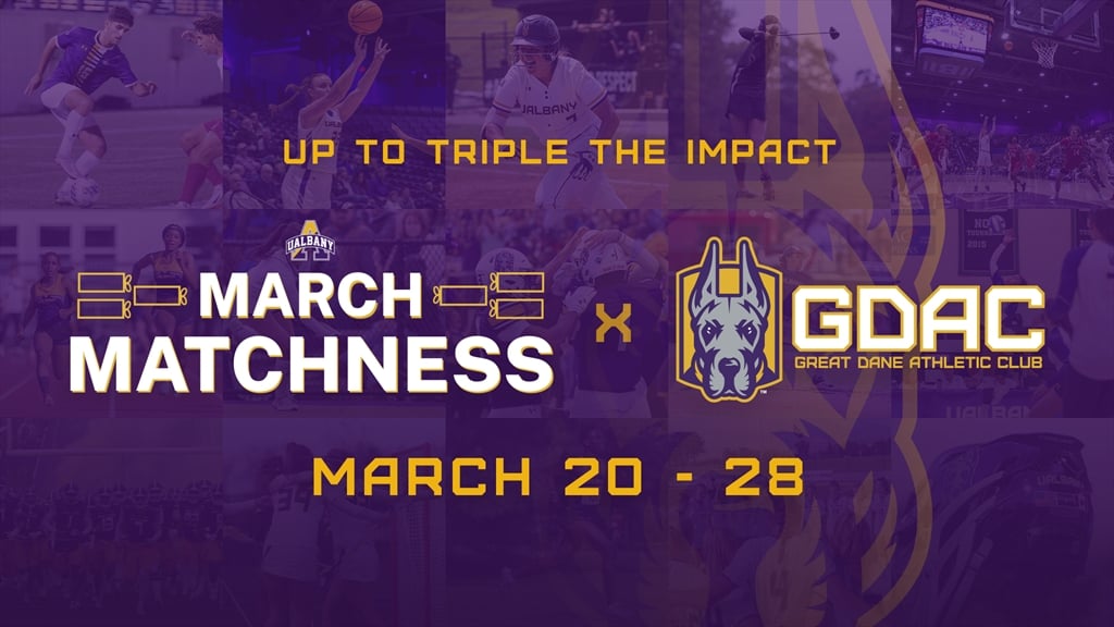 It's here... 𝙈𝙖𝙧𝙘𝙝 𝙈𝙖𝙩𝙘𝙝𝙣𝙚𝙨𝙨! 👏 Support your teams from March 20-28 and see your gift matched 𝙏𝙒𝙄𝘾𝙀! Once by a generous Athletics donor and once by Pepsi - Which means every dollar you give could mean three dollars to benefit UAlbany student-athletes! ➡️…