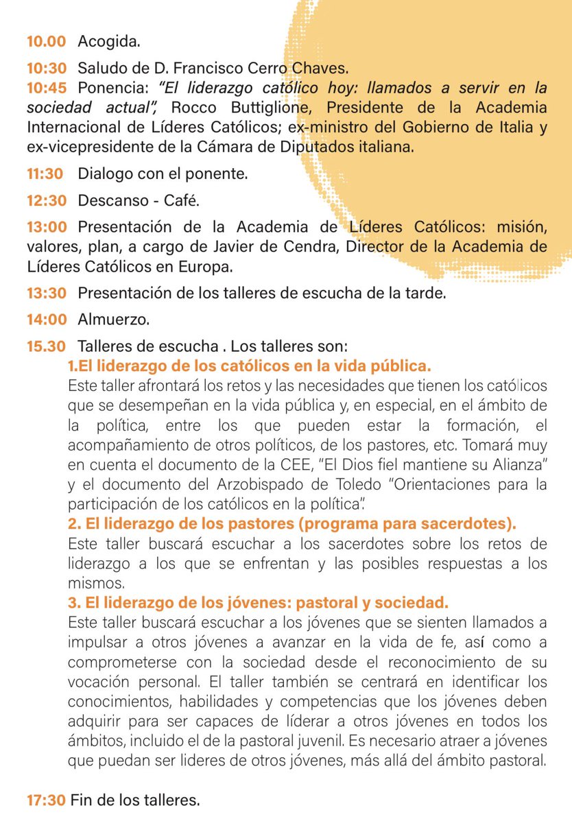 La vicaria para Laicos, Familia y Vida presentará el próximo 13 de abril, en Toledo, la Academia de Lideres Católicos 👇