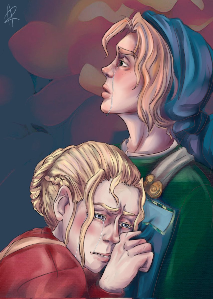 Dalia has always had a hard time making friends because of her difficult character, but despite this she managed to make friends with Arnheid. 

The situation with Arnheid and Gardar broke Dalia's heart.

#VINLAND_SAGA #vinlandsaha #originalcharacter #arnheid