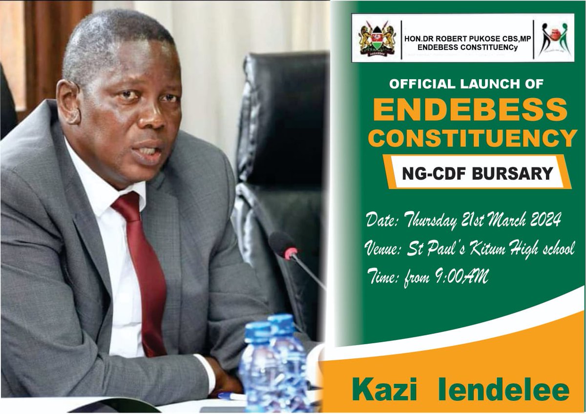Welcome all tomorrow to St Paul's Kitum High School for the official launch of Bursary targeting secondary schools, tertiary institutions and Universities as beneficiaries.