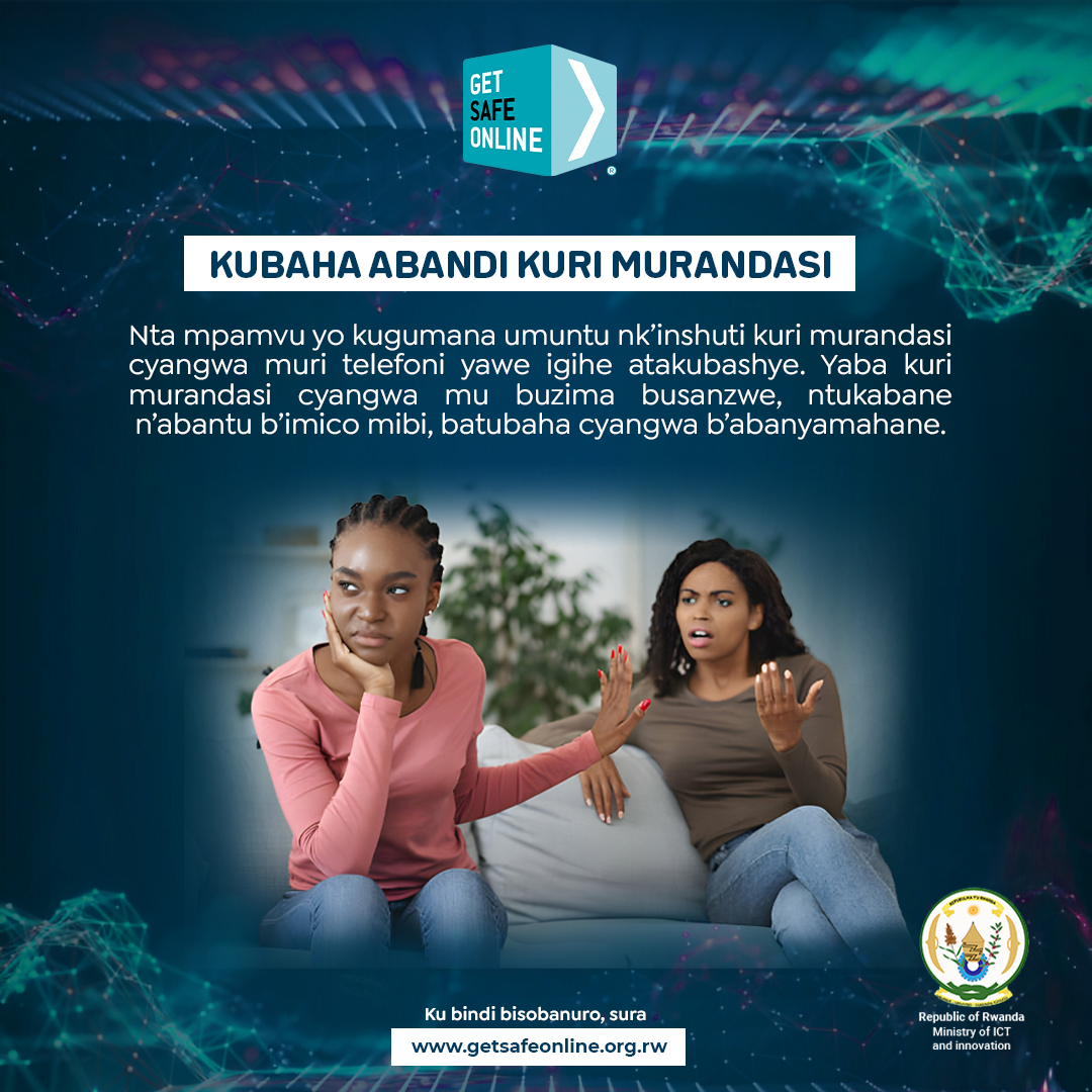 Nta mpamvu yo kugumana umuntu nk’inshuti kuri murandasi cyangwa muri telefoni yawe igihe atakubashye. Yaba kuri murandasi cyangwa mu buzima busanzwe, ntukabane n’abantu b’imico mibi, batubaha cyangwa b’abanyamahane.
#TekanaOnline #RwOX