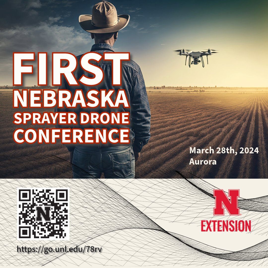 Using drones to spray flies on cattle was discussed at this year's private pest ed trainings....

Nebraska Extension is hosting the first sprayer drone conference in Nebraska on Thursday, March 28, 2024, in Aurora. More info and how to register ($75) at cropwatch.unl.edu/2024/nebraska-…