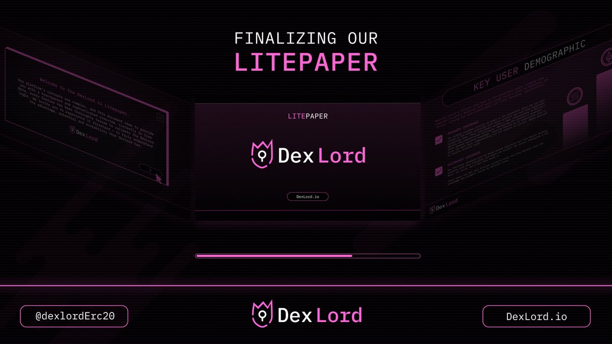 dexlordErc20's tweet photo. We are in the final stages with releasing our Litepaper for the more comprehensive understanding of the #DexLord ecosystem. 

🟣Memberships & Premium Access
🟣Decentralized Proof of Tech Audits
🟣Customized  Alerts #Solana & #Ethereum
🟣#Presale, Private Investments
🟣Partnerships & Collaborations
🟣#ERC20 contract audits
🟣DexLord #AI
🟣API Access
🟣KYC Audits

With much more to come, make sure to put @X notifications on to make sure you do not miss upcoming announcements.