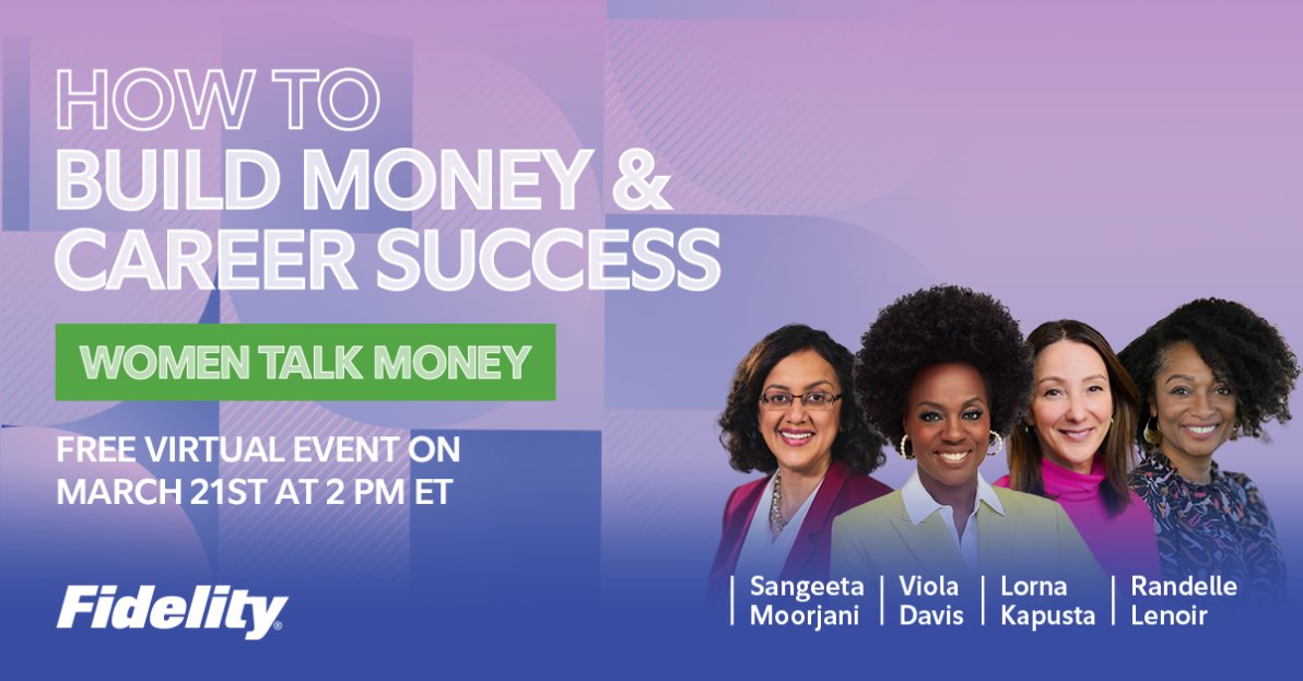 CMCuzzi4's tweet photo. Excited to share that Viola Davis, EGOT award-winning actress and producer, is joining Fidelity’s Women Talk Money event on Thursday, March 21st! This event is virtual, free, and open to everyone! Sign up here: https://t.co/fIw6DdR3S4.  #FidelityAssociate https://t.co/03oGkVgZoT