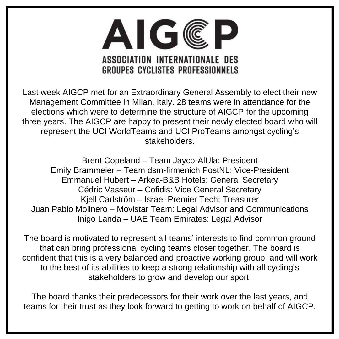 Last week <a href="/AigcpOfficial/">AIGCP</a> met in Italy to elect their new Management Committee. Congratulations to the newly elected board!