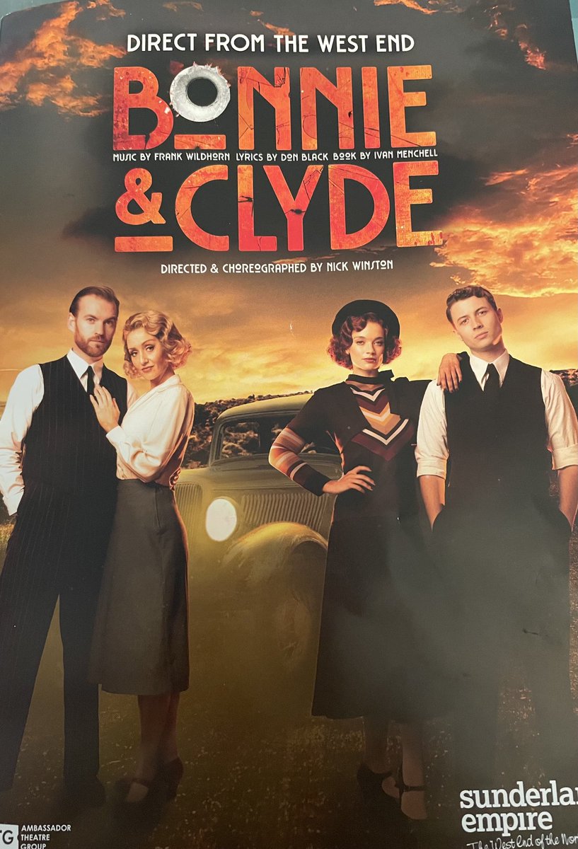 Great to see so many young people in the audience ⁦@SundEmpire⁩ for the new musical Bonnie and Clyde. Terrific score and rip-roaring performances from the charismatic leads.