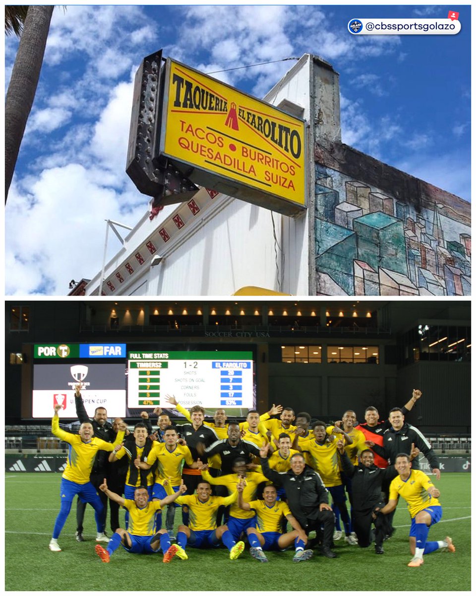 The ULTIMATE @opencup-set 🌯

@elfarolito_npsl, an amateur side named after a chain of BURRITO RESTAURANTS in San Francisco, beat Portland Timbers 2, a MLS Next Pro side, to advance to the second round 😳

Lower-league soccer alive and well in the U.S. 🇺🇸