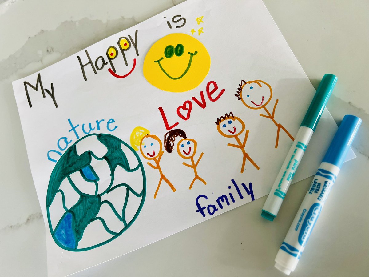 It’s 🌎 #HappinessDay. In our house, sad isn’t bad and happiness is fab. All feelings happen, but we are purposeful about strategies and activities for increasing 😊. Two of my #psychologymom favs: 1) Trail Talks & Worry Walks and 2) Morning Doodles (thanks/reflect/purpose).