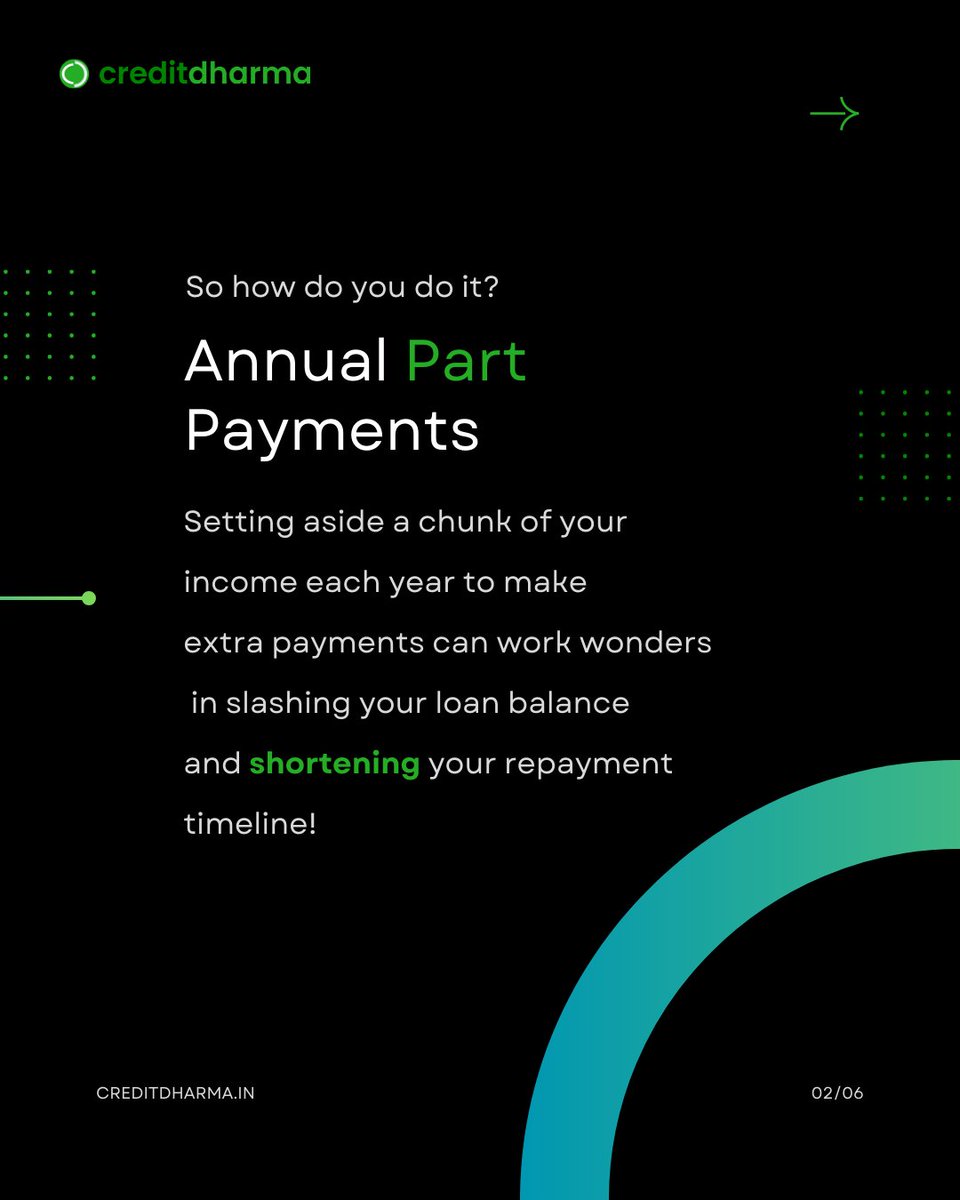 gocreditdharma's tweet image. Tired of the endless cycle of EMIs? Break free and fast-track your way to mortgage-free living.
#prepayment #homeloans #savings #creditdharma #smartsavings #financialfreedom #financialindependence #FinancialLiteracy