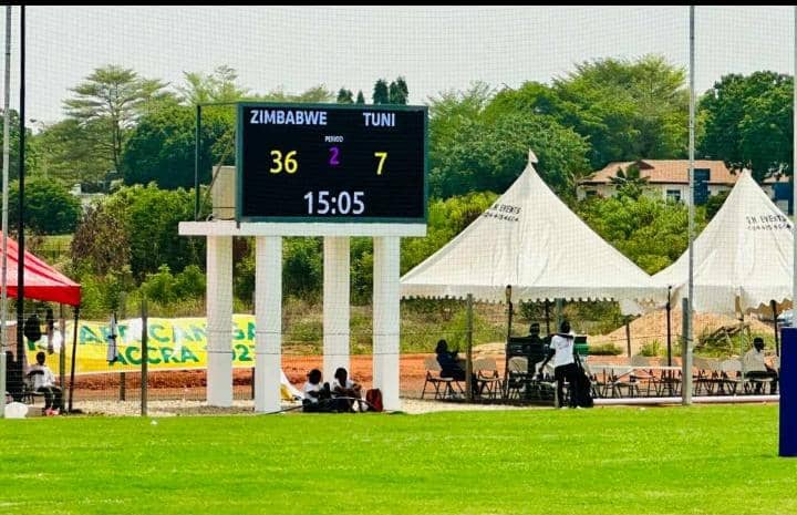 CHEETAHS WIN!!!
Cheetahs unstoppable!  A crushing victory over Tunisia secures their place in the next round. Keep the momentum going, boys! #TeamZimbabwe #GameOn #TeamZimbabwe #AfricanGames #GoTeamZim #ZimbabweRugby #BringHomeTheGold