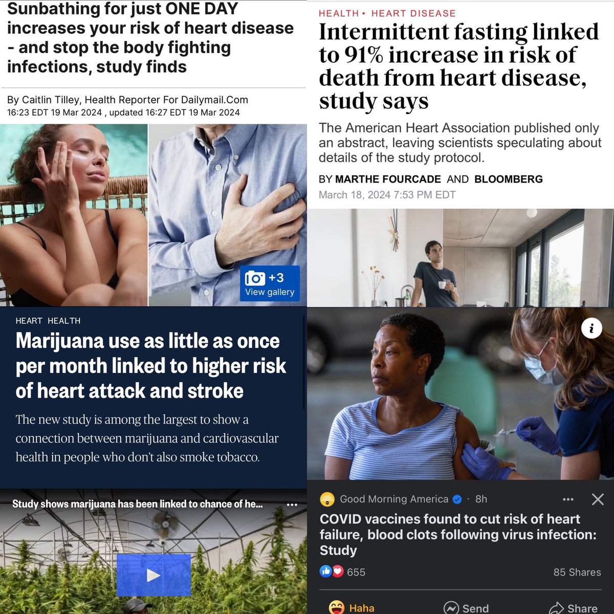 unhealthytruth's tweet photo. I made this collage last night and these are all headline news articles out in the last couple days. Do you think this is completely insane? Yes or no. Let me know below. Also, Joe Biden really needs to resign. https://t.co/7vx2las161