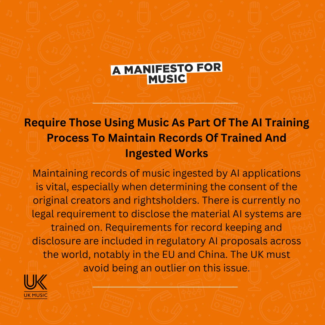 The Ivors Academy (@ivorsacademy) on Twitter photo Thread: Music and AI Legislation News đ€đ
This Friday, <a href="/LordChrisHolmes/">Chris Holmes</a>'s Artificial Intelligence Bill enters its second reading in the House of Lords <a href="/UKHouseofLords/">House of Lords</a> Thread: Music and AI Legislation News đ€đ
This Friday, <a href="/LordChrisHolmes/">Chris Holmes</a>'s Artificial Intelligence Bill enters its second reading in the House of Lords <a href="/UKHouseofLords/">House of Lords</a>
