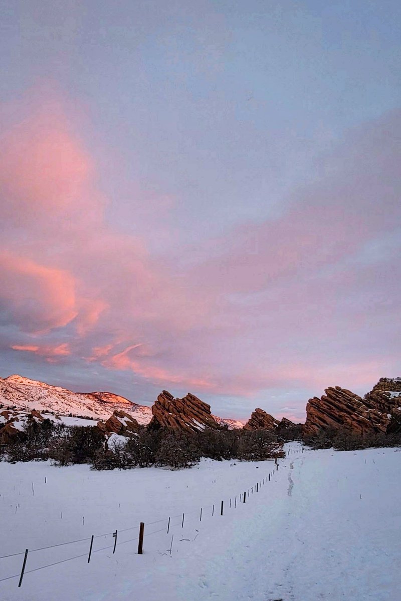 A little morning magic before the gloom and gray of an overcast day. South Valley Park’s North and South Trailheads are connected by the scenic 1.5-mile long Coyote Song Trail. #SouthValleyPark #WinterHike #HikeColorado