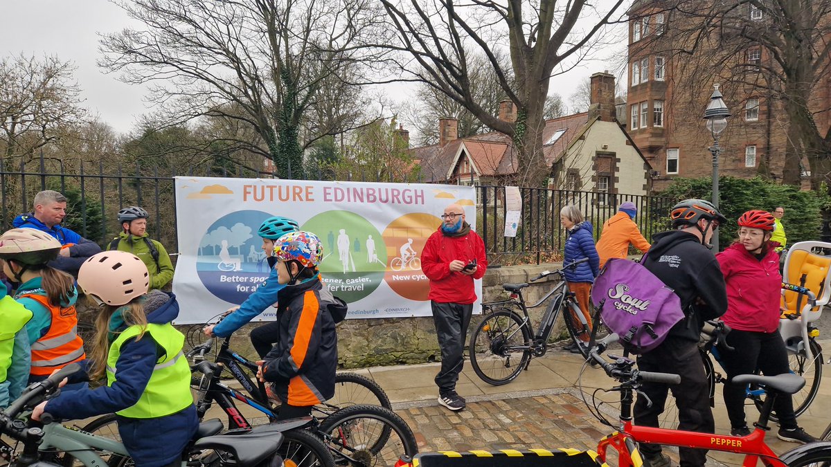 Great to get along to see the official opening on CCWEL today, led by local primary schoolchildren. Crazy how long it's taken. Also crazy: a car was driven at me on the way there, and two vans were parked on the marked route at Haymarket on the way back. More please & soon!