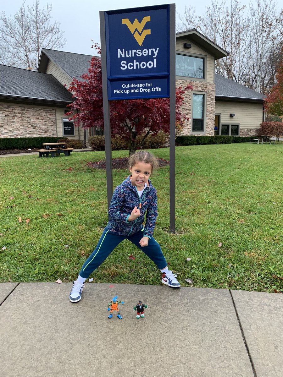 Heading to nursery school. <a href="/WVUHonors/">WVU Honors College</a> #WVUDayofGiving