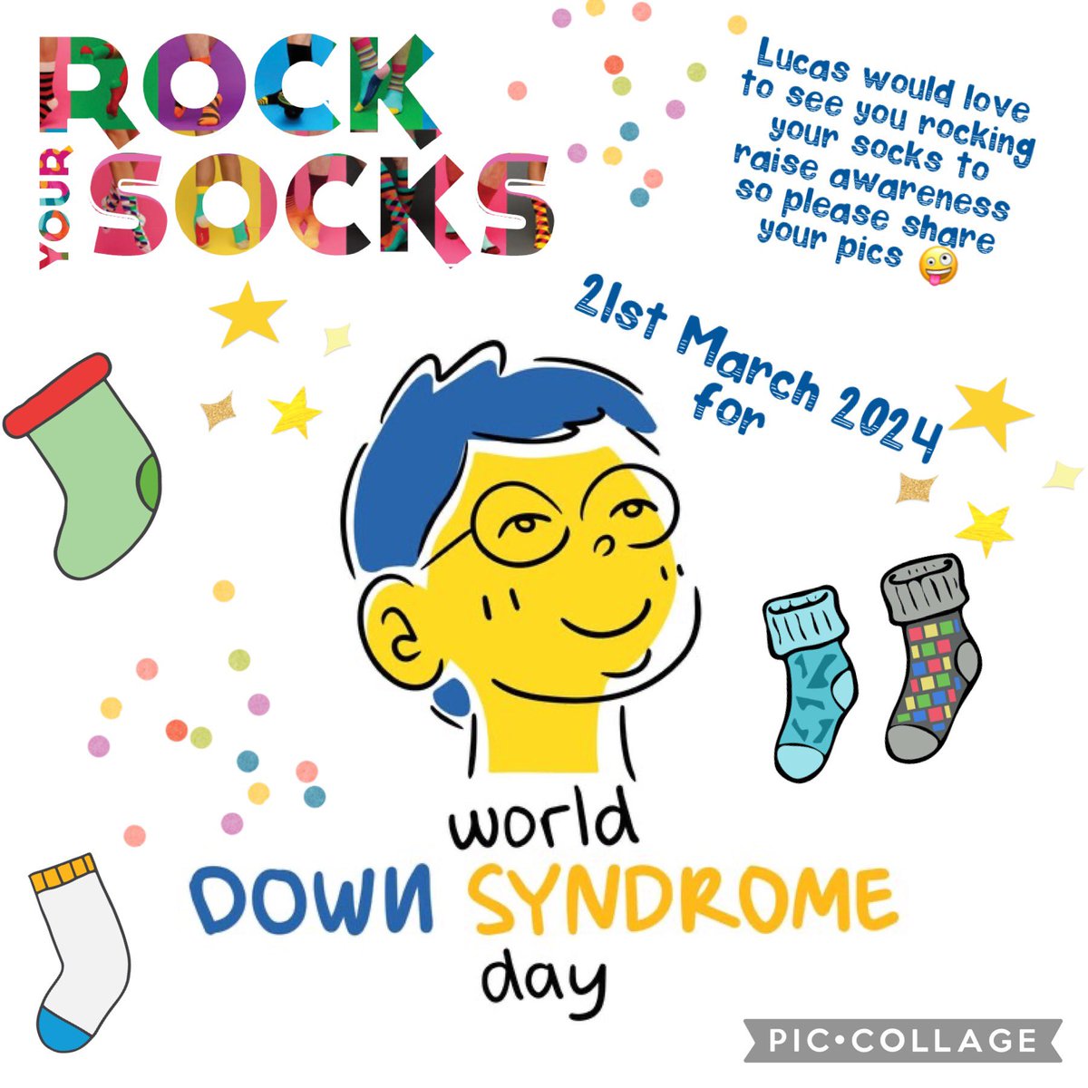 Remember to #Rockyoursocks for @WorldDSDay tomorrow and raise awareness with us!🥰 #sillysocks #LotsOfSocks #Oddsocks #AssumeThatICan 🥰🧦@DSAInfo #WDSAD24