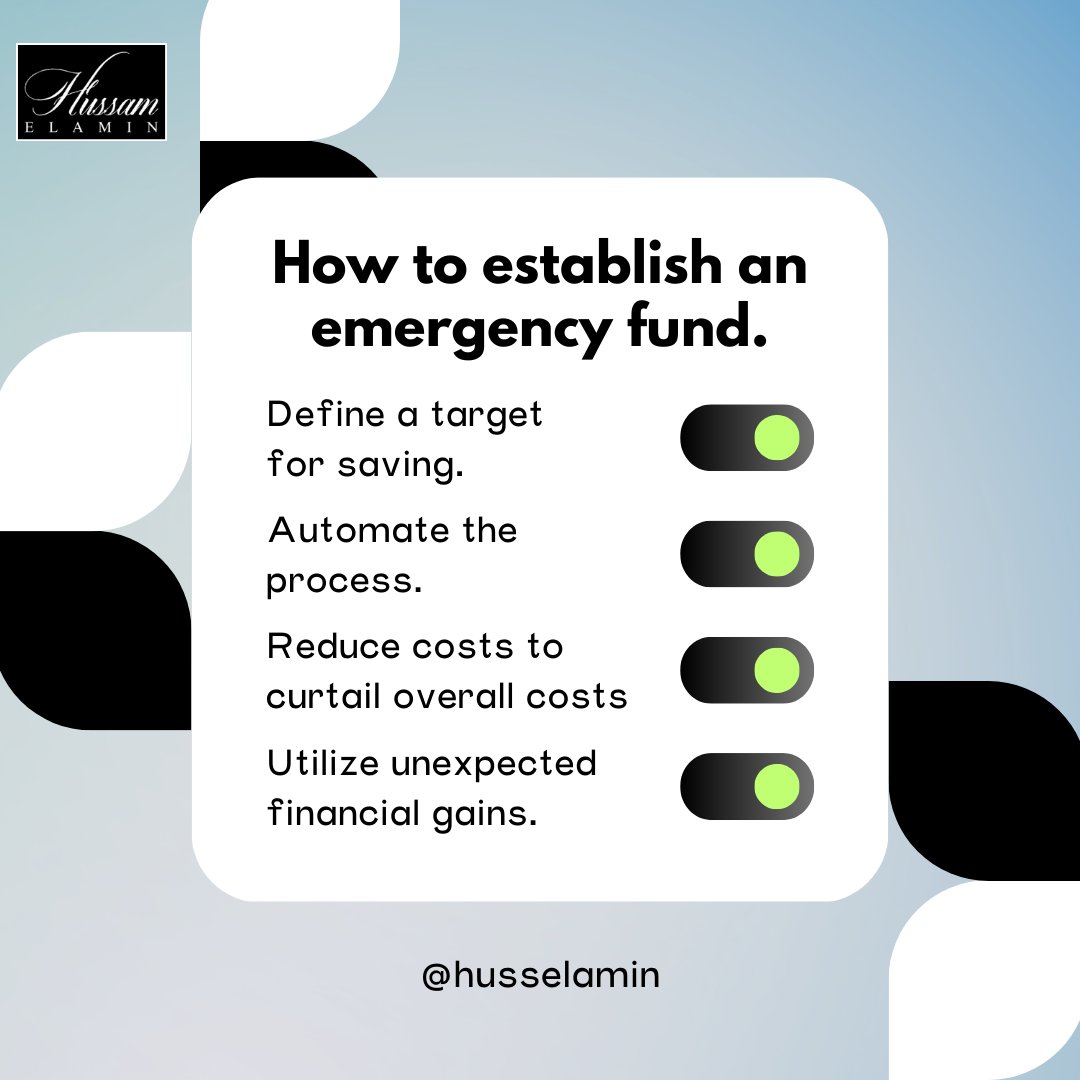 husselamin's tweet photo. How to Establish an Emergency Fund

#fund #investing #investment #finance https://t.co/9wdLTZjbMq