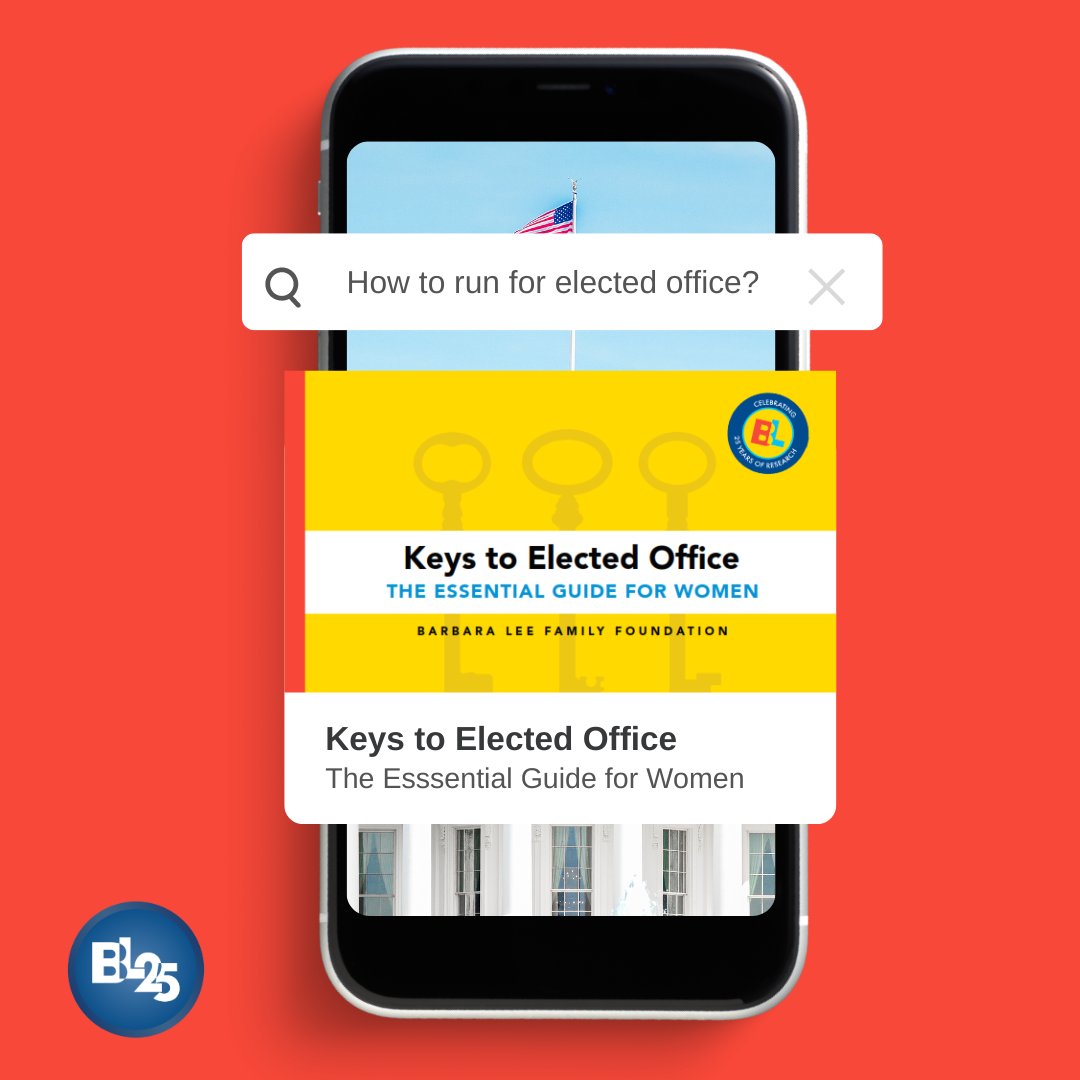 POV: You're considering running for local office in your district and need help figuring out where to start. We got you—check out Keys to Elected Office, our guide filled with everything you need to know about fundraising, announcing, campaigning, & more! barbaraleefoundation.org/research/keys-…