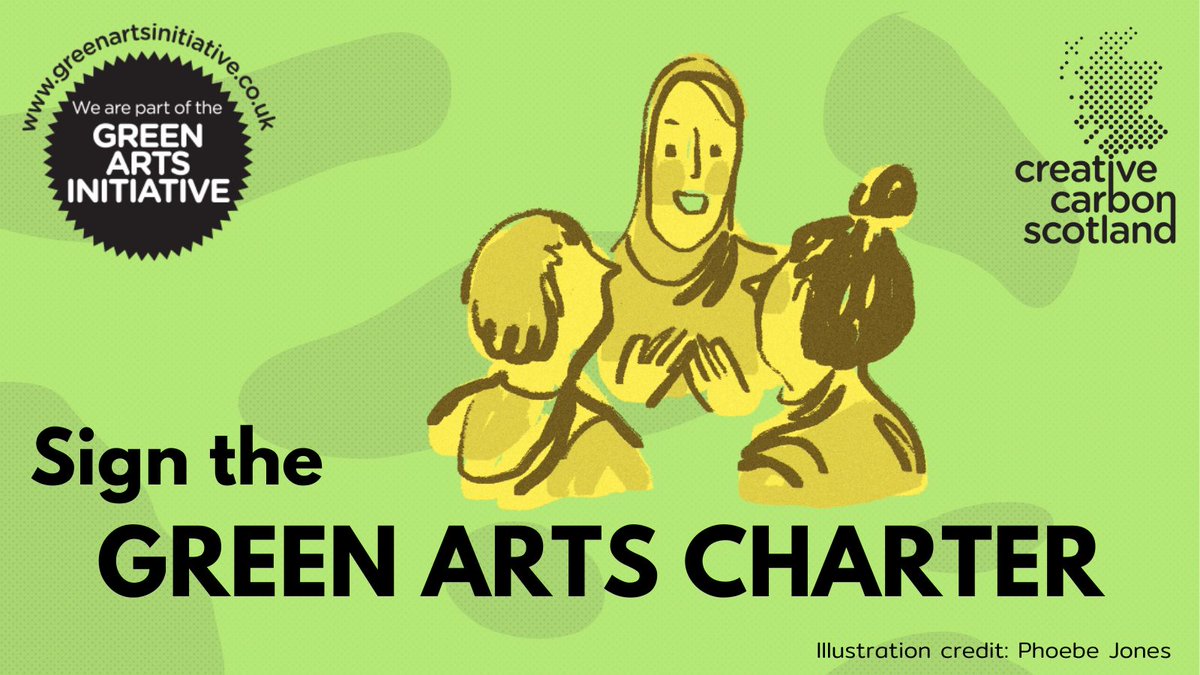 Are you a cultural organisation in #Scotland? Have you become a member of our #GreenArtsInitiative and signed the #GreenArtsCharter?
Read and sign our sustainability agreement designed for and by Scottish arts & cultural organisations >> creativecarbonscotland.com/green-arts-ini…