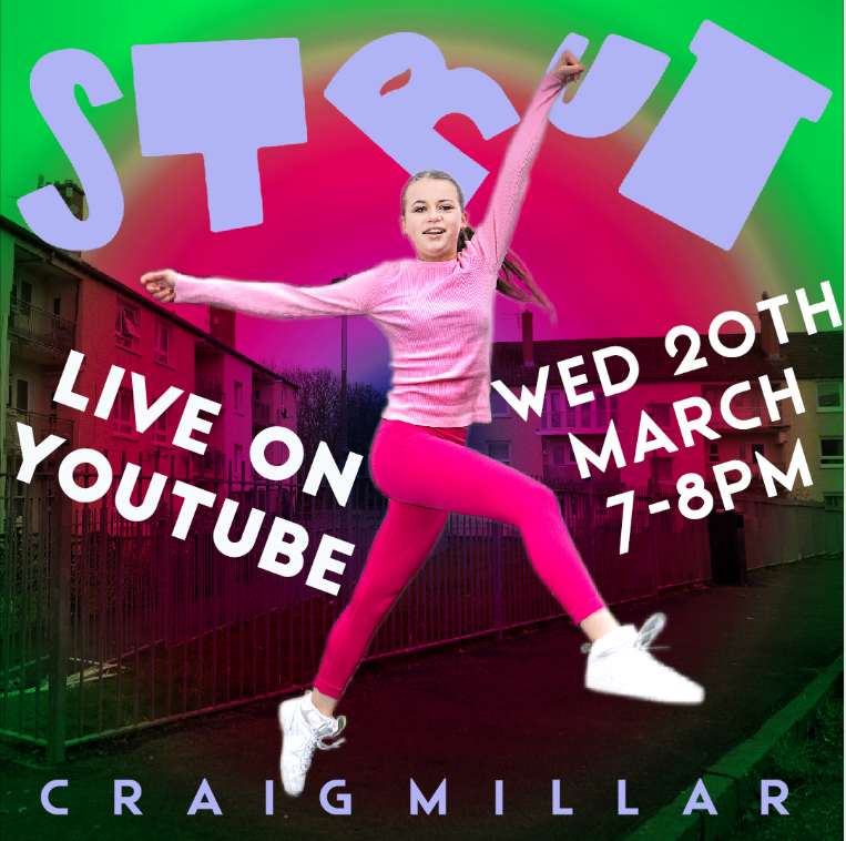 🎥STRUT in Craigmillar & Niddrie will also be beaming straight to your screens LIVE & DIRECT via Youtube! If you can’t be there in person check out our Live Streams between 7pm & 8pm… 🌀Wed 20th March (Craigmillar) with @LyraEdinburgh: youtu.be/ClmEtD7FOoo