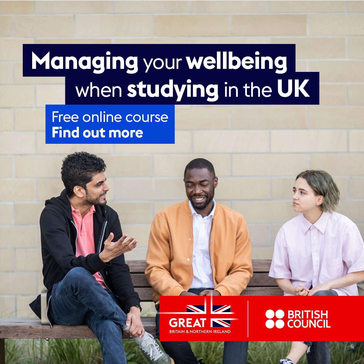 ⏰ Last call to join our free online course: ‘Managing Wellbeing for International Students in the UK’! Develop personal resilience, reduce stress, and access valuable support and resources. Enrol now: bit.ly/bcwellbeingmooc #StudyUK #WellbeingMOOC #InternationalStudentUK