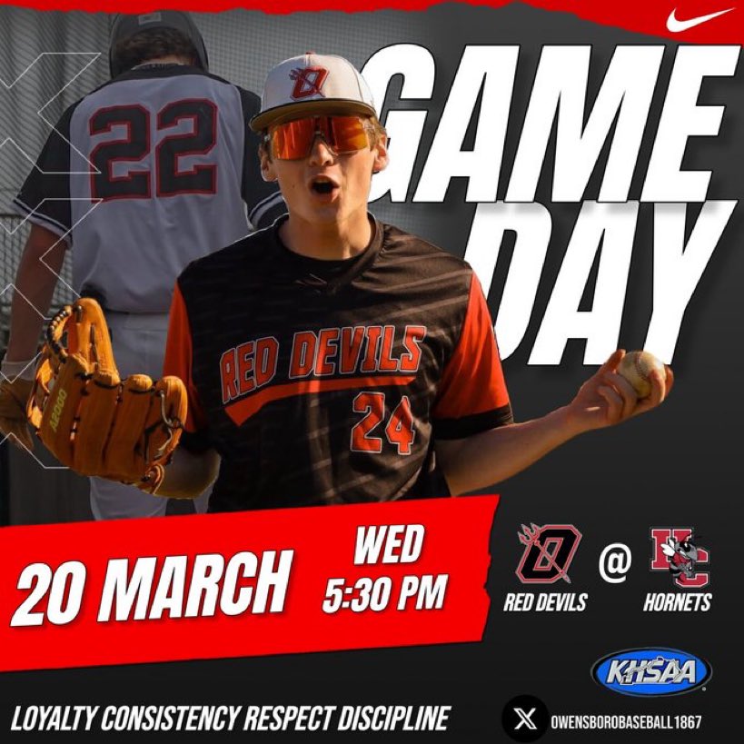 Varsity travels to Hancock County to take on the Hornets @ Vastwood Park. 

First pitch 5:30 pm 🫵🏼

LCRD