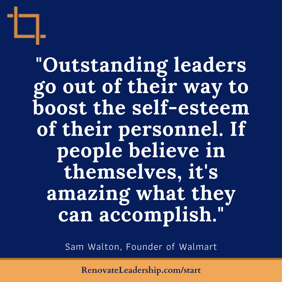 The power of self-esteem in success 💪 Uncover Sam Walton's insights on how boosting employee confidence can unlock their full potential. Believe and achieve! #EmployeeEmpowerment #RenovateLeadership #SystemAndSoul