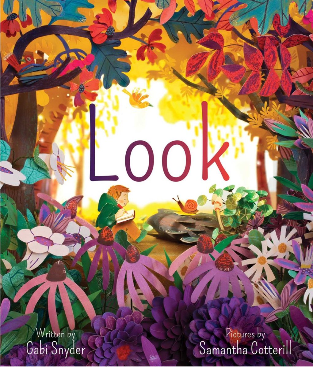 Highly recommend this magical, uplifting book about the patterns all around us. LOOK by @Gabi_A_Snyder and #samanthacotterill pubs in April from @SimonKIDS. 💜❤️💜❤️