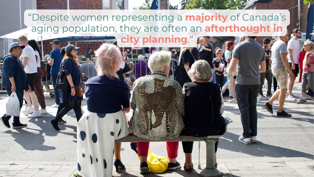 Despite elderly women representing a majority of Canada’s aging population, they are often an afterthought in city planning. 🤔⁠ ⁠ Our blog gives an overview of the issue, and presents steps for building age-friendly and gender-equitable cities. ⁠👵 ⁠womeninurbanism.ca/words/gender-i…