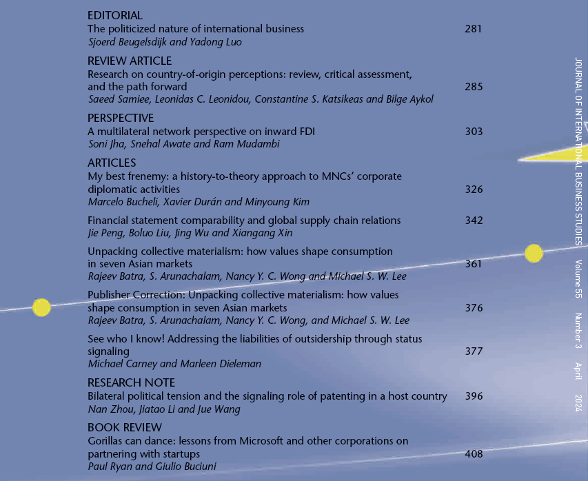 Have you seen our new issue yet? Read a range of IB-related research and insights in a range of formats - editorial, review article perspective, articles, even a book review! link.springer.com/journal/41267/…