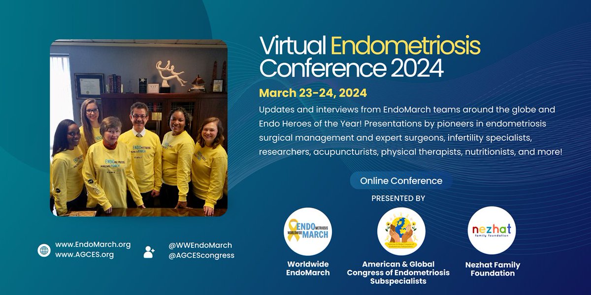 Virtual EndoMarch 2024 is only a few days away!🎗 Don't miss your chance to participate in expert discussions, gain groundbreaking insights, and contribute to global change in endometriosis care. Register at EndoConference2024.eventbrite.com #EndoConference2024 #VirtualEndoMarch2024