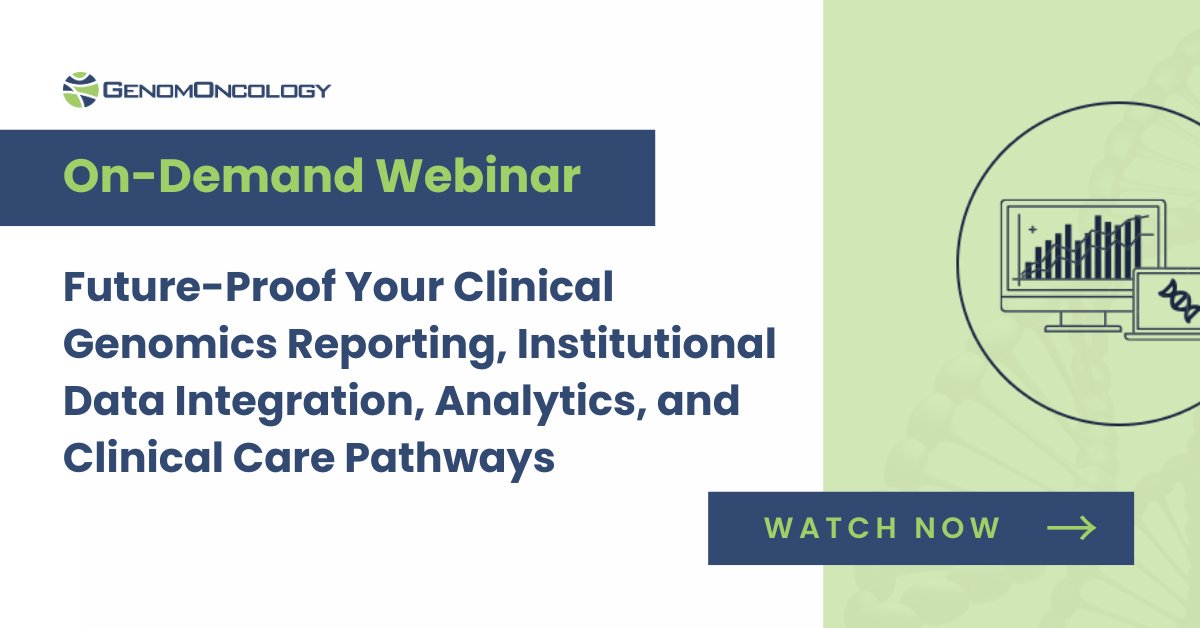 Watch our on-demand webinar to learn more about our GenomOncology’s precision oncology solutions, focusing on the GO Pathology Workbench, an end-to-end tertiary analysis & process enhancement solution for molecular pathology labs offering NGS testing. ow.ly/fRrE50QXzMV