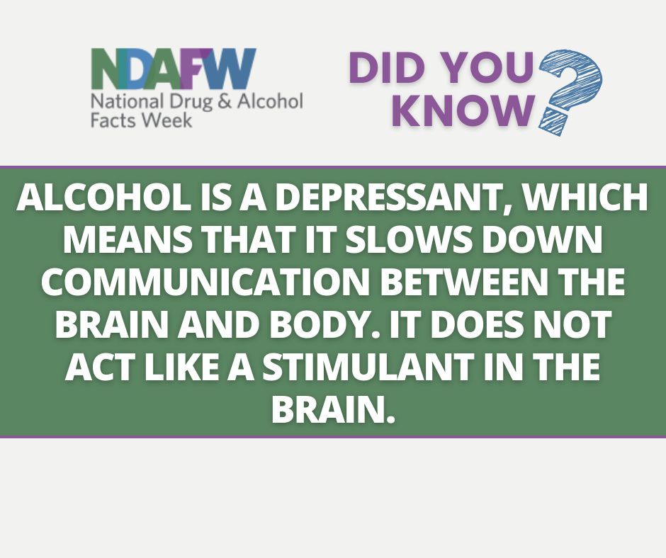 Did you know – youth who drink alcohol socially before the age of 21
are at a greater risk for developing substance use disorder? For more information visit buff.ly/33GygH2 #NDAFW #NationalDrugAndAlcoholFactsWeek