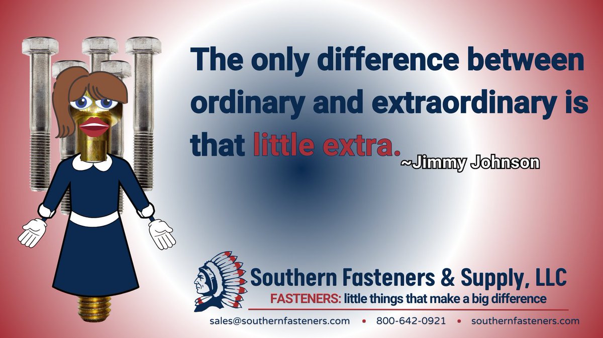 We wanna show you how extraordinary we are. Contact us and let us FASTENate you! #southernfasteners #nutsandbolts #fasteners #WordsofWisdomWednesday #HappyWednesday #contactus