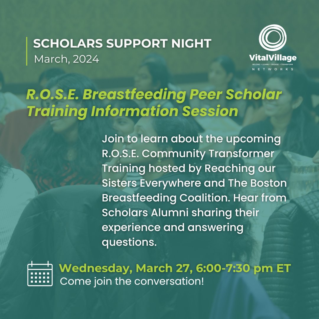 Join us next Wednesday, March 20th to learn about our upcoming R.O.S.E. Community Transformer Training and hear from Alumni sharing their experience and answering questions. Register – cutt.ly/SSN2024