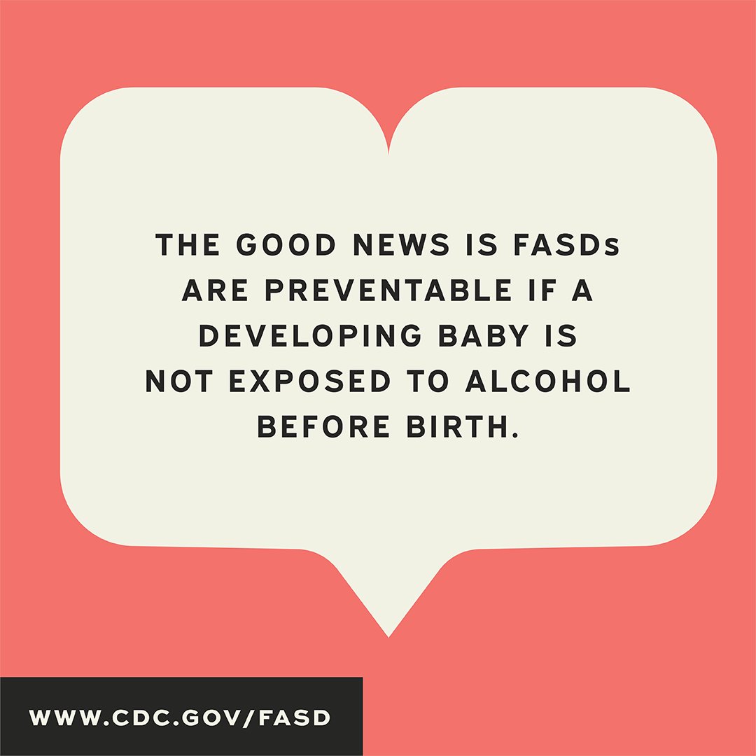 Drinking alcohol while pregnant is associated with an increased risk of miscarriage, stillbirth, SIDS, and preterm birth. Fetal Alcohol Spectrum Disorders (FASDs) are caused by exposure to alcohol during pregnancy and can lead to lifelong disabilities. cdc.gov/FASD