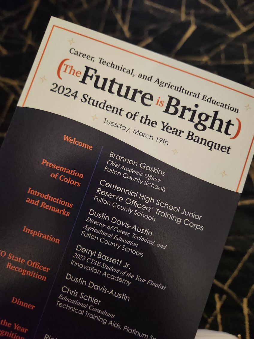 What a night! The best @FCSCTAE students were recognized for their #leadership and #passion. Our very own @IAFultonSchools Reema Mistry came in top three. Congrats to all and BRAVO Reema! # #CTAESOTY24 #instructionaltechnology @ia_kent @FultonCoSchools @FultonZone7