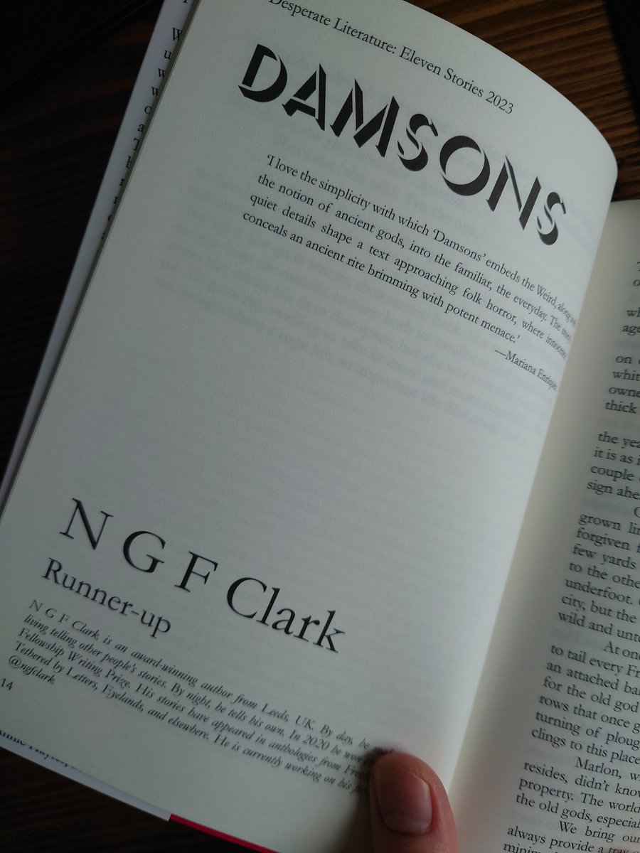 ngfclark's tweet photo. My short story Damsons appears in Eleven Stories - the @DesperateLit Short Fiction Prize Shortlist Selection 2023. Available in print and digital editions: https://t.co/y7zp1GUWIf https://t.co/Poxok90XGL