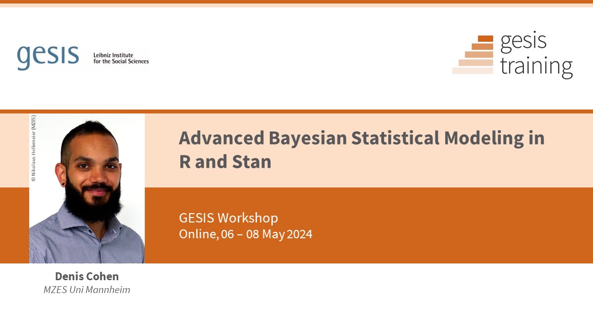 Interested in learning custom Bayesian modeling? Register for our advanced workshop on Bayesian statistics with @denis_cohen! Delve deep into the mechanics of Bayesian inference & build tailored solutions for your research beyond off-the-shelf models. ➡️ bit.ly/bayesianstats_R